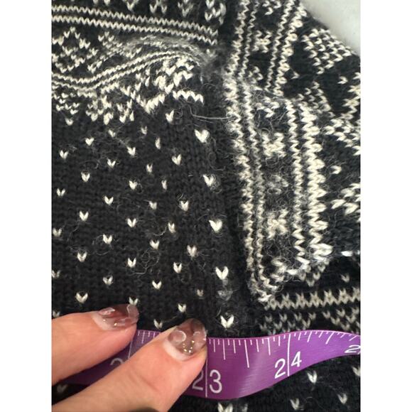 Dale of Norway Vintage Fair Isle Wool Classic Nordic V-Neck Sweater -Large - Picture 7 of 7